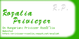 rozalia priviczer business card